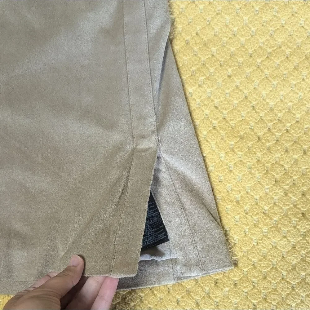Guess Tan Mini Skirt Side Slit Career Office Size 0
